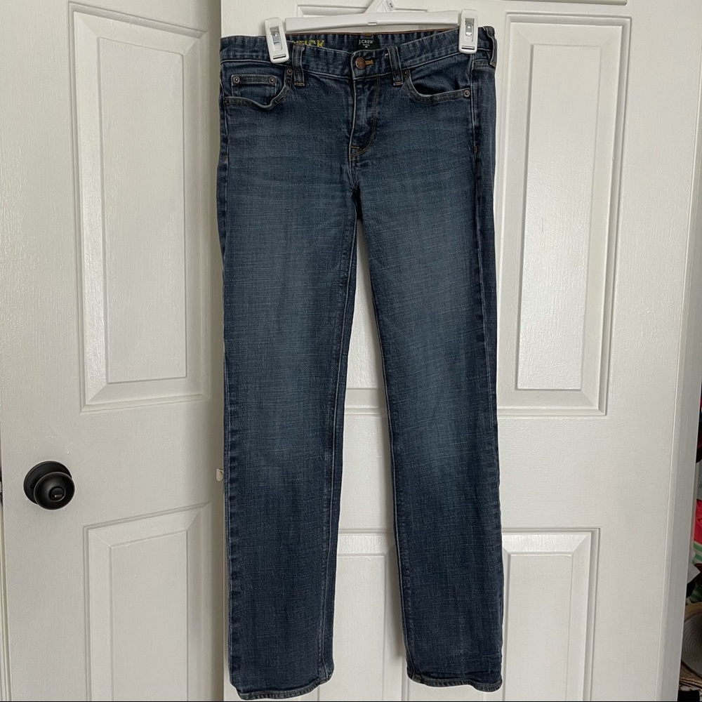 J CREW MATCHSTICK SKINNY LEG JEANS 28 SHORT BLUE